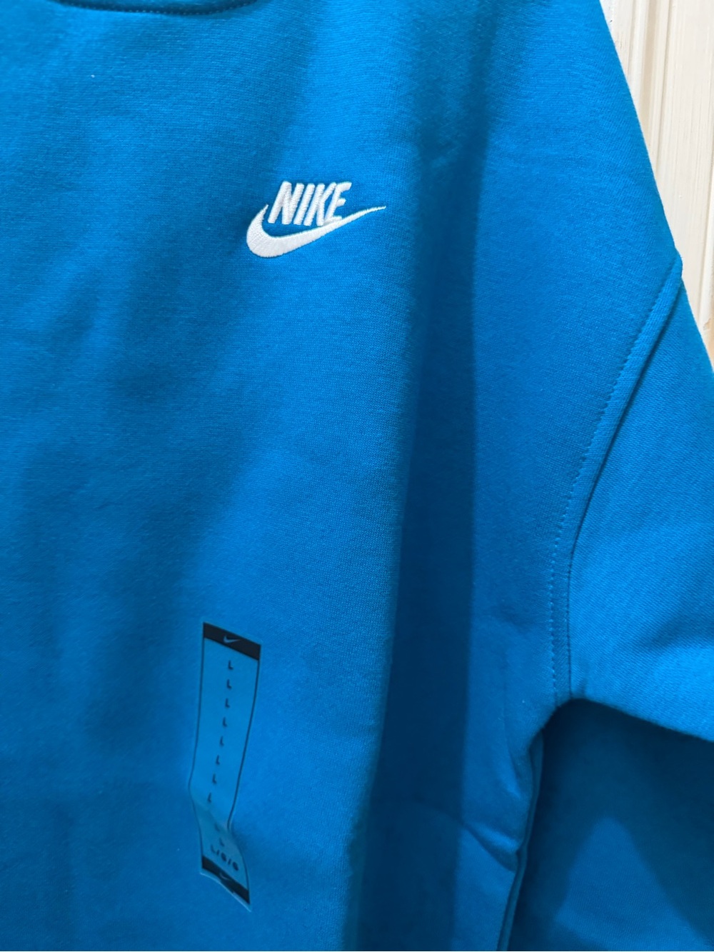 Nike Boy’s Teal Crewneck Sweatshirt - Classic Swoosh - Picture 2 of 3